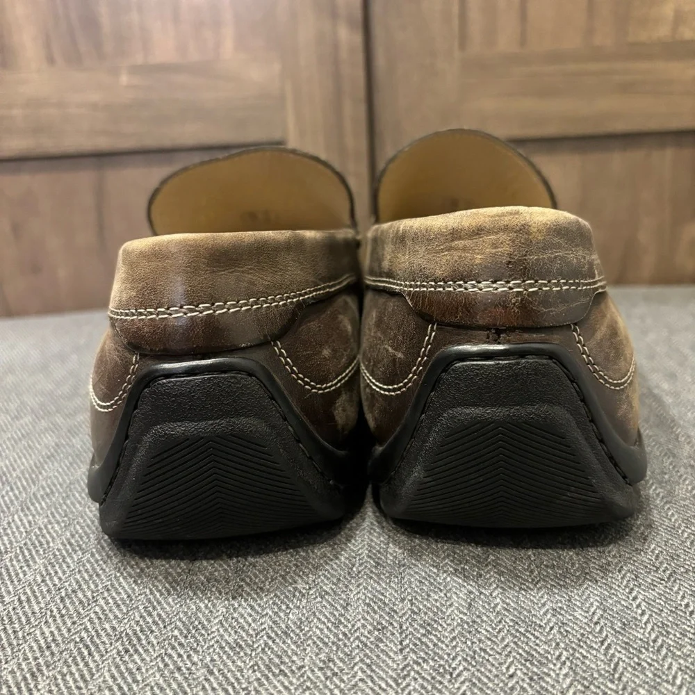 Ecco Classic Moc 2.0 Slip On Men's Brown Loafers Leather size 42 US 8-8.5